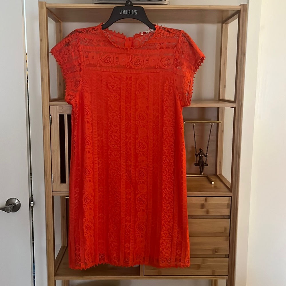 Orange Lace Dress